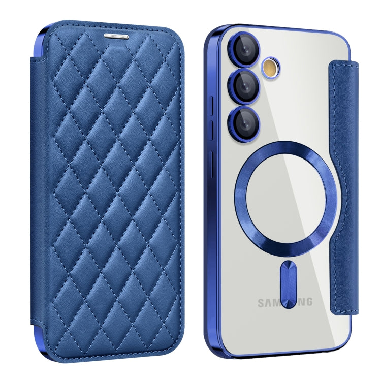 Shield MagSafe RFID Anti-theft Rhombus Leather Phone Case, For Samsung Galaxy S25 Ultra 5G, For Samsung Galaxy A16 5G, For Samsung Galaxy A06 4G, For Samsung Galaxy S24 FE 5G, For Samsung Galaxy A55 5G, For Samsung Galaxy S24 Ultra 5G