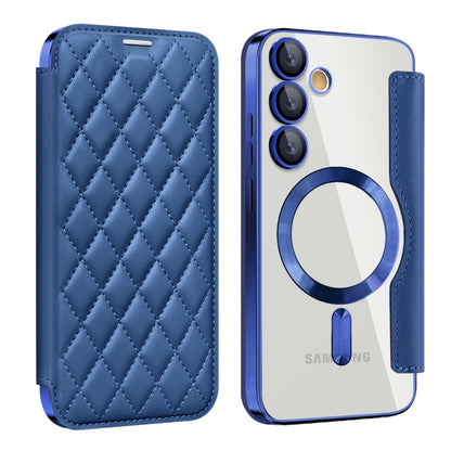 Shield MagSafe RFID Anti-theft Rhombus Leather Phone Case, For Samsung Galaxy S25 Ultra 5G, For Samsung Galaxy A16 5G, For Samsung Galaxy A06 4G, For Samsung Galaxy S24 FE 5G, For Samsung Galaxy A55 5G, For Samsung Galaxy S24 Ultra 5G