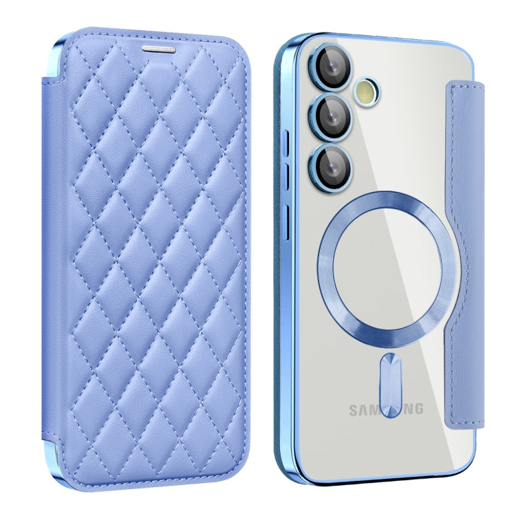 Shield MagSafe RFID Anti-theft Rhombus Leather Phone Case, For Samsung Galaxy S25 Ultra 5G, For Samsung Galaxy A16 5G, For Samsung Galaxy A06 4G, For Samsung Galaxy S24 FE 5G, For Samsung Galaxy A55 5G, For Samsung Galaxy S24 Ultra 5G