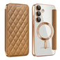 Shield MagSafe RFID Anti-theft Rhombus Leather Phone Case, For Samsung Galaxy S25 Ultra 5G, For Samsung Galaxy A16 5G, For Samsung Galaxy A06 4G, For Samsung Galaxy S24 FE 5G, For Samsung Galaxy A55 5G, For Samsung Galaxy S24 Ultra 5G