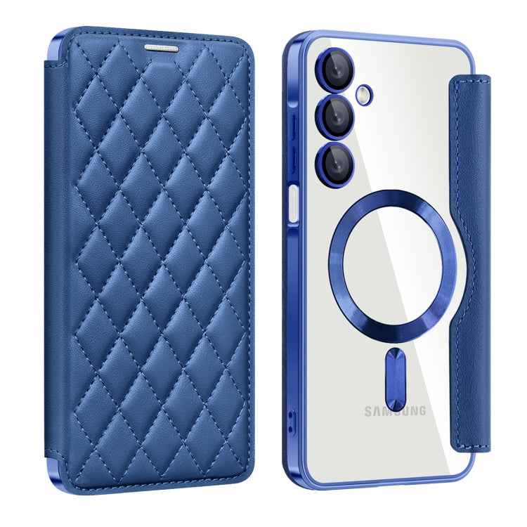 Shield MagSafe RFID Anti-theft Rhombus Leather Phone Case, For Samsung Galaxy S25 Ultra 5G, For Samsung Galaxy A16 5G, For Samsung Galaxy A06 4G, For Samsung Galaxy S24 FE 5G, For Samsung Galaxy A55 5G, For Samsung Galaxy S24 Ultra 5G