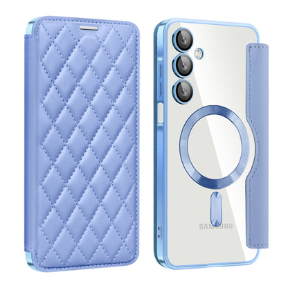 Shield MagSafe RFID Anti-theft Rhombus Leather Phone Case, For Samsung Galaxy S25 Ultra 5G, For Samsung Galaxy A16 5G, For Samsung Galaxy A06 4G, For Samsung Galaxy S24 FE 5G, For Samsung Galaxy A55 5G, For Samsung Galaxy S24 Ultra 5G
