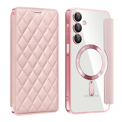 Shield MagSafe RFID Anti-theft Rhombus Leather Phone Case, For Samsung Galaxy S25 Ultra 5G, For Samsung Galaxy A16 5G, For Samsung Galaxy A06 4G, For Samsung Galaxy S24 FE 5G, For Samsung Galaxy A55 5G, For Samsung Galaxy S24 Ultra 5G