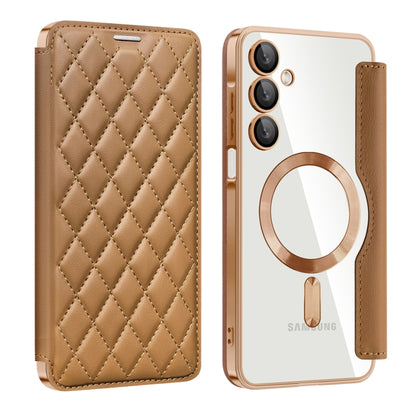 Shield MagSafe RFID Anti-theft Rhombus Leather Phone Case, For Samsung Galaxy S25 Ultra 5G, For Samsung Galaxy A16 5G, For Samsung Galaxy A06 4G, For Samsung Galaxy S24 FE 5G, For Samsung Galaxy A55 5G, For Samsung Galaxy S24 Ultra 5G