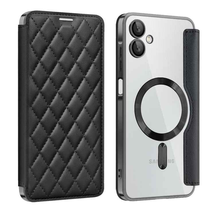 Shield MagSafe RFID Anti-theft Rhombus Leather Phone Case, For Samsung Galaxy S25 Ultra 5G, For Samsung Galaxy A16 5G, For Samsung Galaxy A06 4G, For Samsung Galaxy S24 FE 5G, For Samsung Galaxy A55 5G, For Samsung Galaxy S24 Ultra 5G