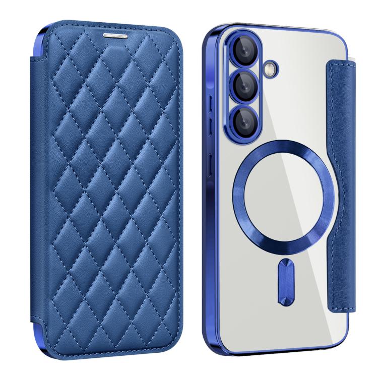 Shield MagSafe RFID Anti-theft Rhombus Leather Phone Case, For Samsung Galaxy S26+ 5G, For Samsung Galaxy S26 Ultra 5G, For Samsung Galaxy S26 5G, For Samsung Galaxy A56 5G, For Samsung Galaxy S25 5G, For Samsung Galaxy S25+ 5G