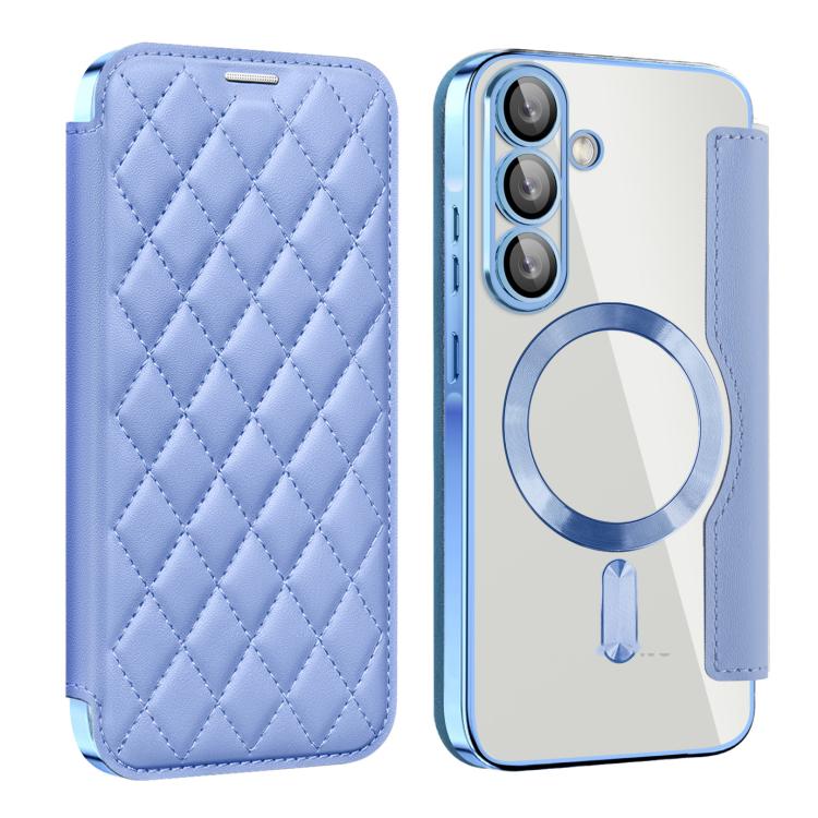Shield MagSafe RFID Anti-theft Rhombus Leather Phone Case, For Samsung Galaxy S26+ 5G, For Samsung Galaxy S26 Ultra 5G, For Samsung Galaxy S26 5G, For Samsung Galaxy A56 5G, For Samsung Galaxy S25 5G, For Samsung Galaxy S25+ 5G