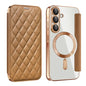 Shield MagSafe RFID Anti-theft Rhombus Leather Phone Case, For Samsung Galaxy S26+ 5G, For Samsung Galaxy S26 Ultra 5G, For Samsung Galaxy S26 5G, For Samsung Galaxy A56 5G, For Samsung Galaxy S25 5G, For Samsung Galaxy S25+ 5G