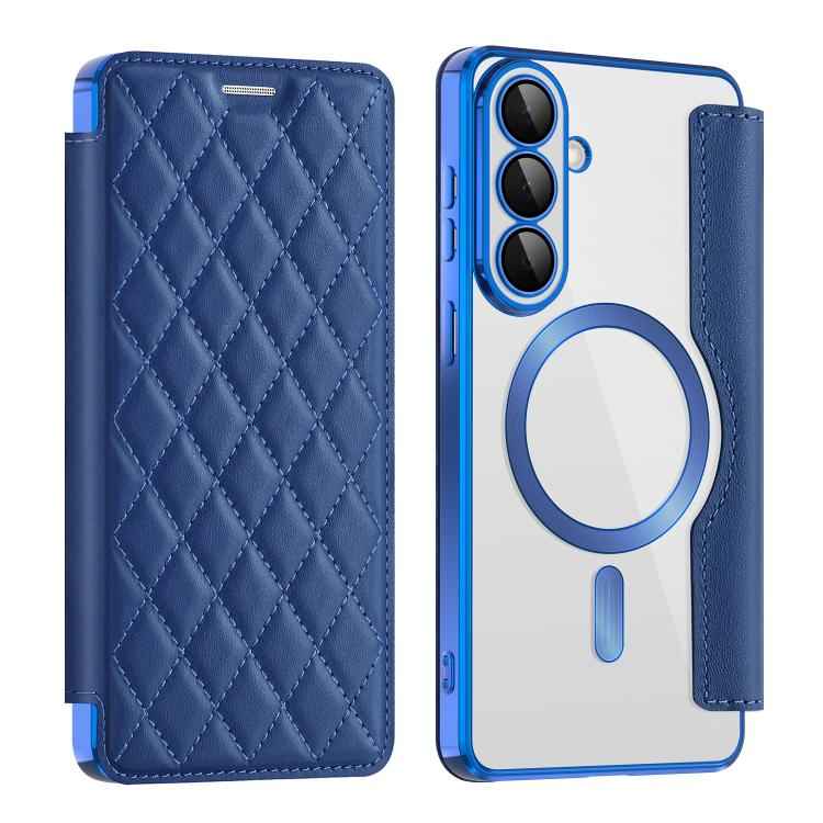 Shield MagSafe RFID Anti-theft Rhombus Leather Phone Case, For Samsung Galaxy S26+ 5G, For Samsung Galaxy S26 Ultra 5G, For Samsung Galaxy S26 5G, For Samsung Galaxy A56 5G, For Samsung Galaxy S25 5G, For Samsung Galaxy S25+ 5G