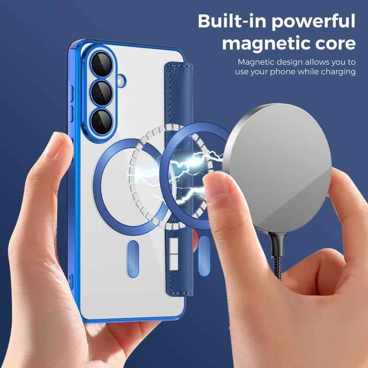 Shield MagSafe RFID Anti-theft Rhombus Leather Phone Case, For Samsung Galaxy S26+ 5G, For Samsung Galaxy S26 Ultra 5G, For Samsung Galaxy S26 5G, For Samsung Galaxy A56 5G, For Samsung Galaxy S25 5G, For Samsung Galaxy S25+ 5G