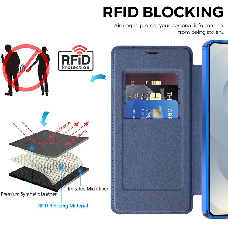 Shield MagSafe RFID Anti-theft Rhombus Leather Phone Case, For Samsung Galaxy S26+ 5G, For Samsung Galaxy S26 Ultra 5G, For Samsung Galaxy S26 5G, For Samsung Galaxy A56 5G, For Samsung Galaxy S25 5G, For Samsung Galaxy S25+ 5G