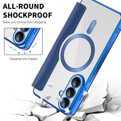 Shield MagSafe RFID Anti-theft Rhombus Leather Phone Case, For Samsung Galaxy S26+ 5G, For Samsung Galaxy S26 Ultra 5G, For Samsung Galaxy S26 5G, For Samsung Galaxy A56 5G, For Samsung Galaxy S25 5G, For Samsung Galaxy S25+ 5G