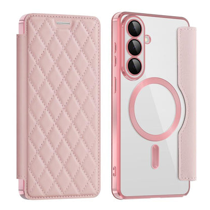 Shield MagSafe RFID Anti-theft Rhombus Leather Phone Case, For Samsung Galaxy S26+ 5G, For Samsung Galaxy S26 Ultra 5G, For Samsung Galaxy S26 5G, For Samsung Galaxy A56 5G, For Samsung Galaxy S25 5G, For Samsung Galaxy S25+ 5G