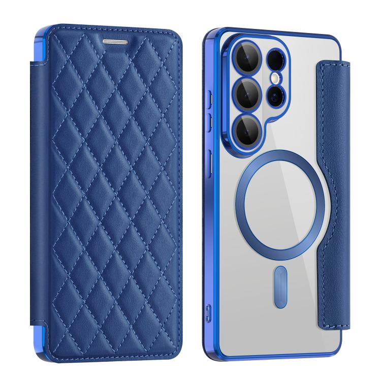 Shield MagSafe RFID Anti-theft Rhombus Leather Phone Case, For Samsung Galaxy S26+ 5G, For Samsung Galaxy S26 Ultra 5G, For Samsung Galaxy S26 5G, For Samsung Galaxy A56 5G, For Samsung Galaxy S25 5G, For Samsung Galaxy S25+ 5G