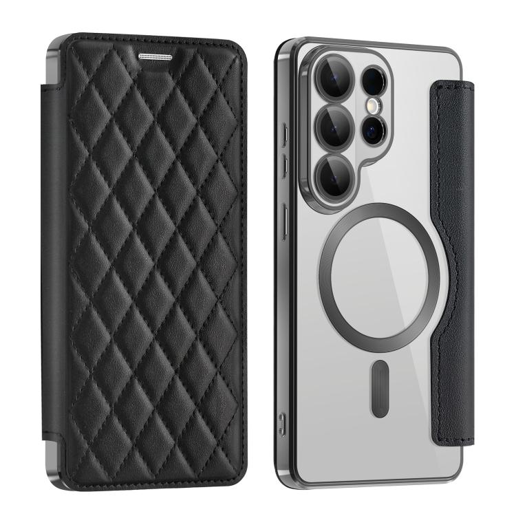 Shield MagSafe RFID Anti-theft Rhombus Leather Phone Case, For Samsung Galaxy S26+ 5G, For Samsung Galaxy S26 Ultra 5G, For Samsung Galaxy S26 5G, For Samsung Galaxy A56 5G, For Samsung Galaxy S25 5G, For Samsung Galaxy S25+ 5G