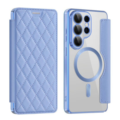 Shield MagSafe RFID Anti-theft Rhombus Leather Phone Case, For Samsung Galaxy S26+ 5G, For Samsung Galaxy S26 Ultra 5G, For Samsung Galaxy S26 5G, For Samsung Galaxy A56 5G, For Samsung Galaxy S25 5G, For Samsung Galaxy S25+ 5G