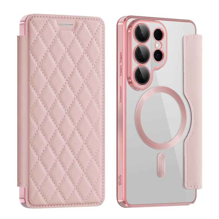 Shield MagSafe RFID Anti-theft Rhombus Leather Phone Case, For Samsung Galaxy S26+ 5G, For Samsung Galaxy S26 Ultra 5G, For Samsung Galaxy S26 5G, For Samsung Galaxy A56 5G, For Samsung Galaxy S25 5G, For Samsung Galaxy S25+ 5G