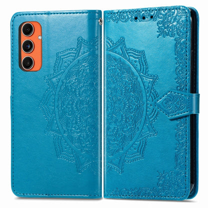 Mandala Flower Embossed Leather Phone Case, For Samsung Galaxy S25 Ultra 5G, For Samsung Galaxy C55, For Samsung Galaxy M55, For Samsung Galaxy S24 Ultra 5G, For Samsung Galaxy S24+ 5G, For Samsung Galaxy S24 5G, For Samsung Galaxy A25 5G