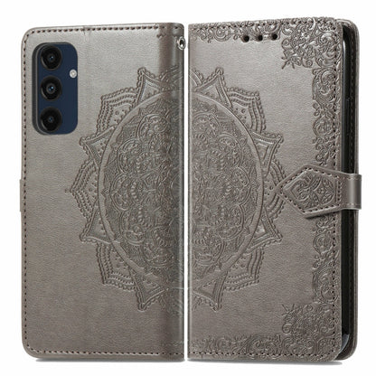 Mandala Flower Embossed Leather Phone Case, For Samsung Galaxy S25 Ultra 5G, For Samsung Galaxy C55, For Samsung Galaxy M55, For Samsung Galaxy S24 Ultra 5G, For Samsung Galaxy S24+ 5G, For Samsung Galaxy S24 5G, For Samsung Galaxy A25 5G