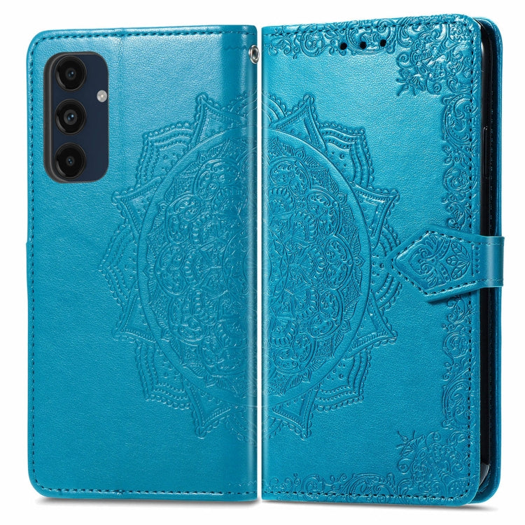 Mandala Flower Embossed Leather Phone Case, For Samsung Galaxy S25 Ultra 5G, For Samsung Galaxy C55, For Samsung Galaxy M55, For Samsung Galaxy S24 Ultra 5G, For Samsung Galaxy S24+ 5G, For Samsung Galaxy S24 5G, For Samsung Galaxy A25 5G