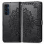 Mandala Flower Embossed Leather Phone Case, For Samsung Galaxy S25 Ultra 5G, For Samsung Galaxy C55, For Samsung Galaxy M55, For Samsung Galaxy S24 Ultra 5G, For Samsung Galaxy S24+ 5G, For Samsung Galaxy S24 5G, For Samsung Galaxy A25 5G