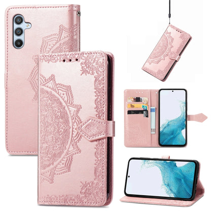 Mandala Flower Embossed Leather Phone Case, For Samsung Galaxy A57 5G, For Samsung Galaxy A37 5G, For Samsung Galaxy S25 Edge 5G, For Samsung Galaxy A56 5G, For Samsung Galaxy A26, For Samsung Galaxy A36 5G, For Samsung Galaxy S25 5G                   ...