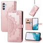 Mandala Flower Embossed Leather Phone Case, For Samsung Galaxy A57 5G, For Samsung Galaxy A37 5G, For Samsung Galaxy S25 Edge 5G, For Samsung Galaxy A56 5G, For Samsung Galaxy A26, For Samsung Galaxy A36 5G, For Samsung Galaxy S25 5G                   ...