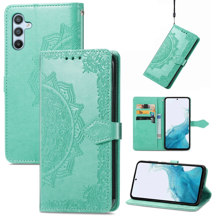 Mandala Flower Embossed Leather Phone Case, For Samsung Galaxy A57 5G, For Samsung Galaxy A37 5G, For Samsung Galaxy S25 Edge 5G, For Samsung Galaxy A56 5G, For Samsung Galaxy A26, For Samsung Galaxy A36 5G, For Samsung Galaxy S25 5G                   ...