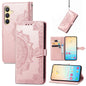 Mandala Flower Embossed Leather Phone Case, For Samsung Galaxy A57 5G, For Samsung Galaxy A37 5G, For Samsung Galaxy S25 Edge 5G, For Samsung Galaxy A56 5G, For Samsung Galaxy A26, For Samsung Galaxy A36 5G, For Samsung Galaxy S25 5G                   ...
