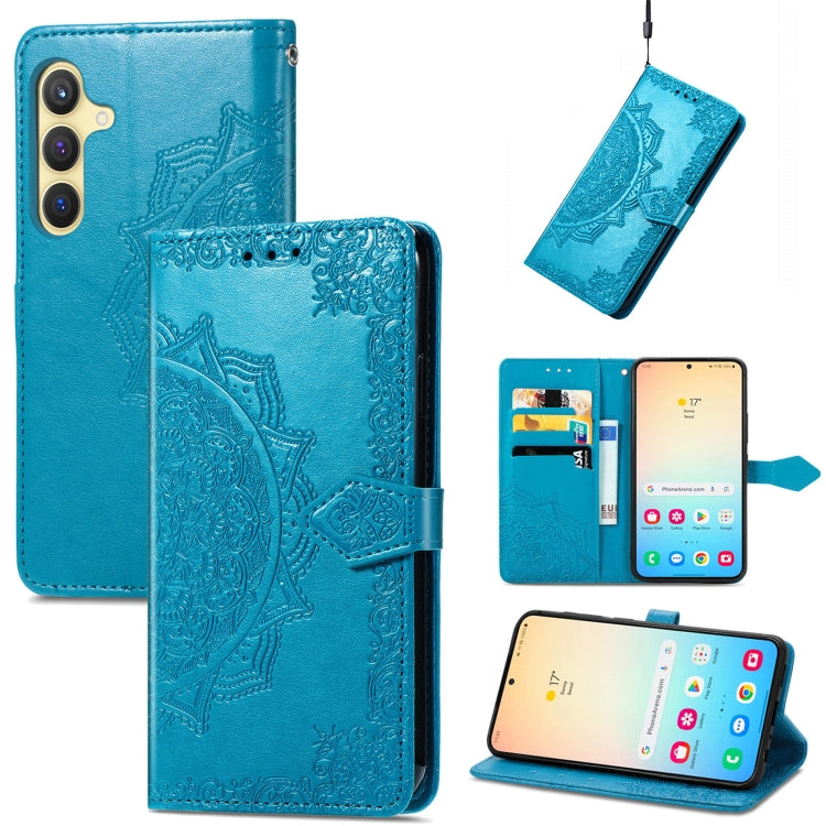 Mandala Flower Embossed Leather Phone Case, For Samsung Galaxy A57 5G, For Samsung Galaxy A37 5G, For Samsung Galaxy S25 Edge 5G, For Samsung Galaxy A56 5G, For Samsung Galaxy A26, For Samsung Galaxy A36 5G, For Samsung Galaxy S25 5G                   ...
