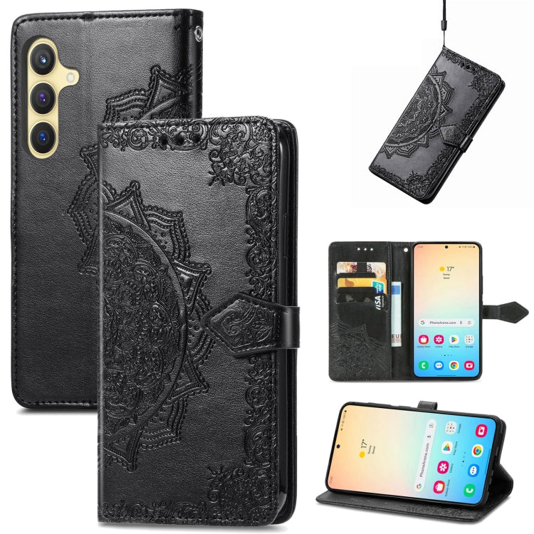 Mandala Flower Embossed Leather Phone Case, For Samsung Galaxy A57 5G, For Samsung Galaxy A37 5G, For Samsung Galaxy S25 Edge 5G, For Samsung Galaxy A56 5G, For Samsung Galaxy A26, For Samsung Galaxy A36 5G, For Samsung Galaxy S25 5G                   ...
