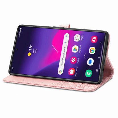 Mandala Flower Embossed Leather Phone Case, For Samsung Galaxy S25 Ultra 5G, For Samsung Galaxy C55, For Samsung Galaxy M55, For Samsung Galaxy S24 Ultra 5G, For Samsung Galaxy S24+ 5G, For Samsung Galaxy S24 5G, For Samsung Galaxy A25 5G
