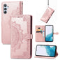 Mandala Flower Embossed Leather Phone Case, For Samsung Galaxy A57 5G, For Samsung Galaxy A37 5G, For Samsung Galaxy S25 Edge 5G, For Samsung Galaxy A56 5G, For Samsung Galaxy A26, For Samsung Galaxy A36 5G, For Samsung Galaxy S25 5G                   ...