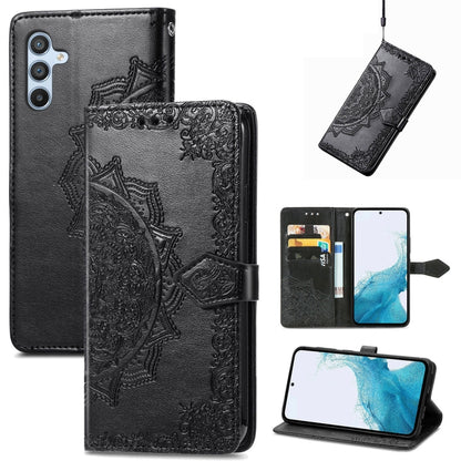 Mandala Flower Embossed Leather Phone Case, For Samsung Galaxy A57 5G, For Samsung Galaxy A37 5G, For Samsung Galaxy S25 Edge 5G, For Samsung Galaxy A56 5G, For Samsung Galaxy A26, For Samsung Galaxy A36 5G, For Samsung Galaxy S25 5G                   ...