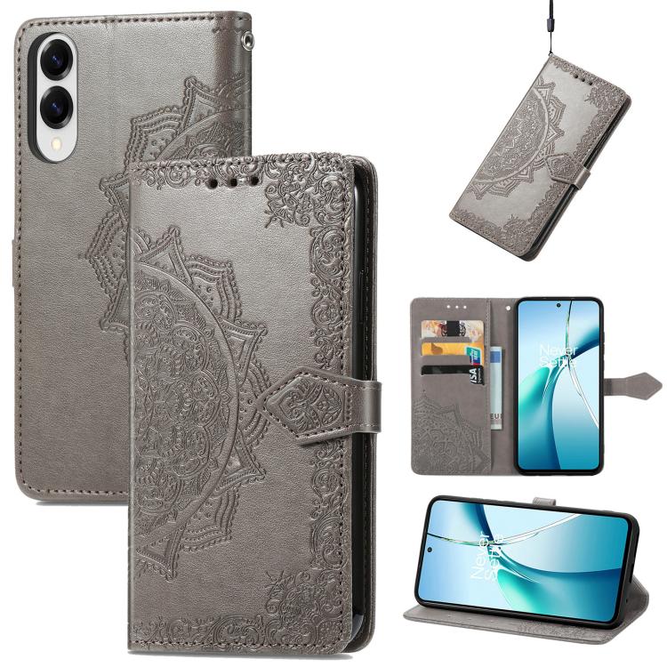 Mandala Flower Embossed Leather Phone Case, For Samsung Galaxy A57 5G, For Samsung Galaxy A37 5G, For Samsung Galaxy S25 Edge 5G, For Samsung Galaxy A56 5G, For Samsung Galaxy A26, For Samsung Galaxy A36 5G, For Samsung Galaxy S25 5G                   ...