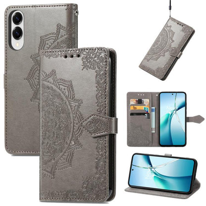 Mandala Flower Embossed Leather Phone Case, For Samsung Galaxy A57 5G, For Samsung Galaxy A37 5G, For Samsung Galaxy S25 Edge 5G, For Samsung Galaxy A56 5G, For Samsung Galaxy A26, For Samsung Galaxy A36 5G, For Samsung Galaxy S25 5G                   ...