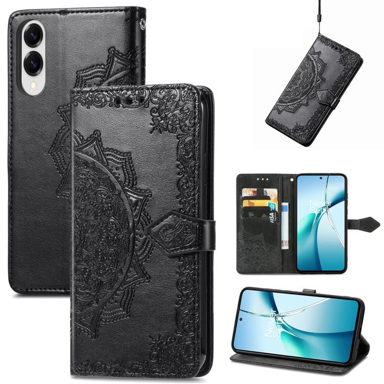 Mandala Flower Embossed Leather Phone Case, For Samsung Galaxy A57 5G, For Samsung Galaxy A37 5G, For Samsung Galaxy S25 Edge 5G, For Samsung Galaxy A56 5G, For Samsung Galaxy A26, For Samsung Galaxy A36 5G, For Samsung Galaxy S25 5G                   ...