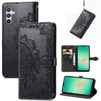 Mandala Flower Embossed Leather Phone Case, For Samsung Galaxy A57 5G, For Samsung Galaxy A37 5G, For Samsung Galaxy S25 Edge 5G, For Samsung Galaxy A56 5G, For Samsung Galaxy A26, For Samsung Galaxy A36 5G, For Samsung Galaxy S25 5G                   ...