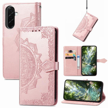 Mandala Flower Embossed Leather Phone Case, For Samsung Galaxy A57 5G, For Samsung Galaxy A37 5G, For Samsung Galaxy S25 Edge 5G, For Samsung Galaxy A56 5G, For Samsung Galaxy A26, For Samsung Galaxy A36 5G, For Samsung Galaxy S25 5G                   ...