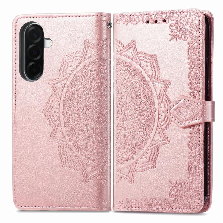 Mandala Flower Embossed Leather Phone Case, For Samsung Galaxy A57 5G, For Samsung Galaxy A37 5G, For Samsung Galaxy S25 Edge 5G, For Samsung Galaxy A56 5G, For Samsung Galaxy A26, For Samsung Galaxy A36 5G, For Samsung Galaxy S25 5G                   ...