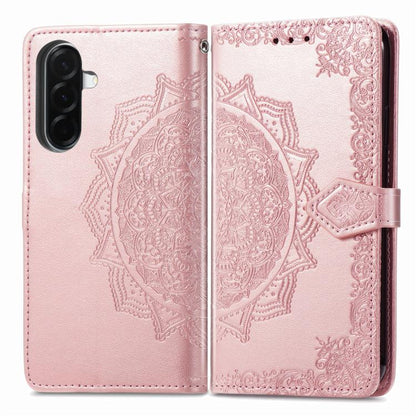 Mandala Flower Embossed Leather Phone Case, For Samsung Galaxy A57 5G, For Samsung Galaxy A37 5G, For Samsung Galaxy S25 Edge 5G, For Samsung Galaxy A56 5G, For Samsung Galaxy A26, For Samsung Galaxy A36 5G, For Samsung Galaxy S25 5G                   ...