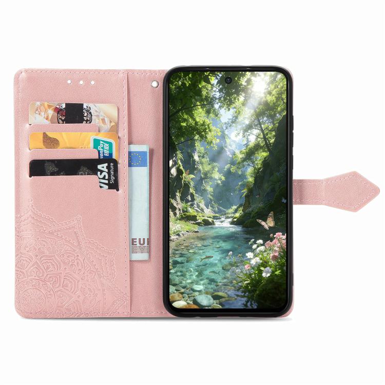 Mandala Flower Embossed Leather Phone Case, For Samsung Galaxy A57 5G, For Samsung Galaxy A37 5G, For Samsung Galaxy S25 Edge 5G, For Samsung Galaxy A56 5G, For Samsung Galaxy A26, For Samsung Galaxy A36 5G, For Samsung Galaxy S25 5G                   ...