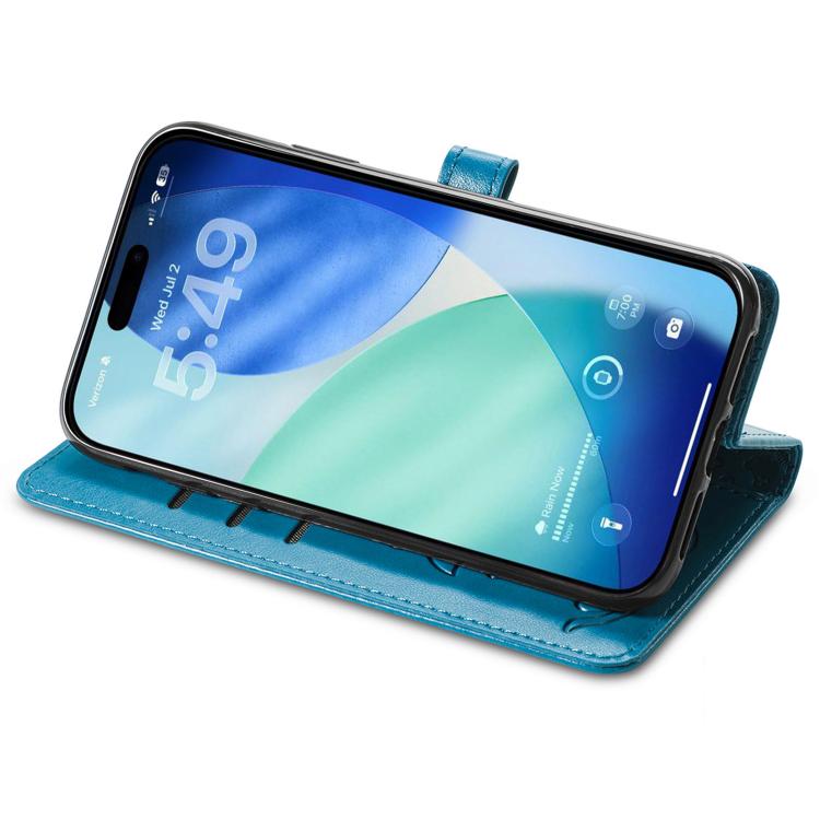 Cat and Dog Embossed Leather Phone Case