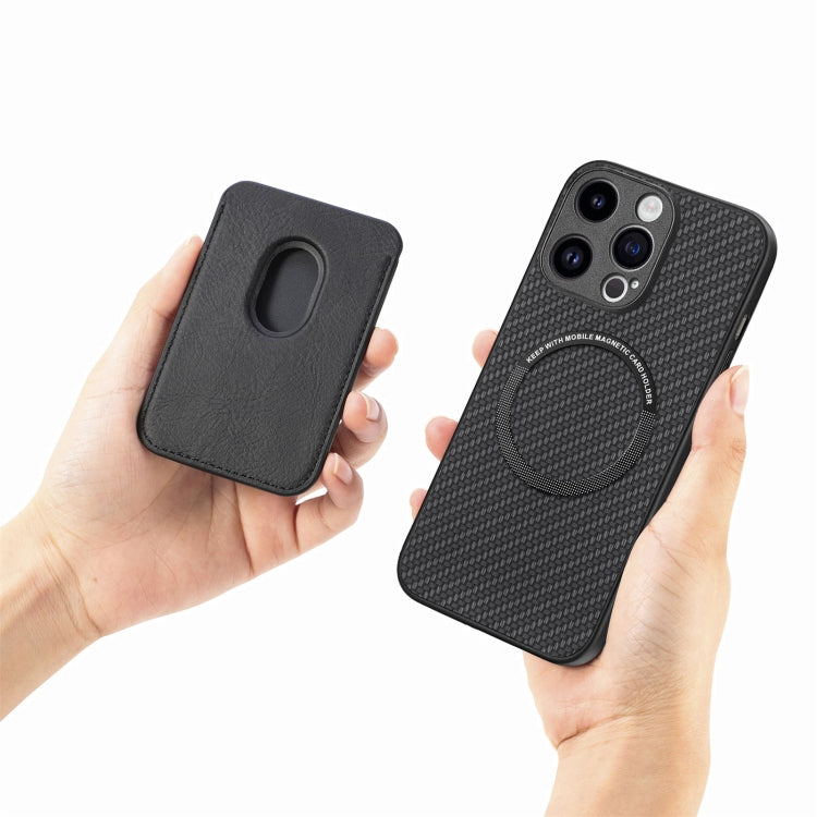 Carbon Fiber Leather Card Magsafe Phone Case