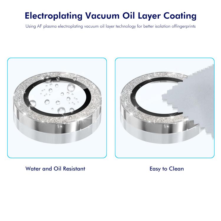 ENKAY Hat-Prince Glitter Rear Lens Aluminium Alloy Tempered Glass Film