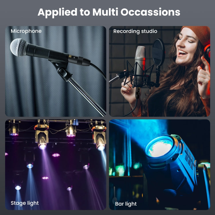 JUNSUNMAY XLR Male to Male Mic Cord 3 Pin Audio Cable Balanced Shielded Cable