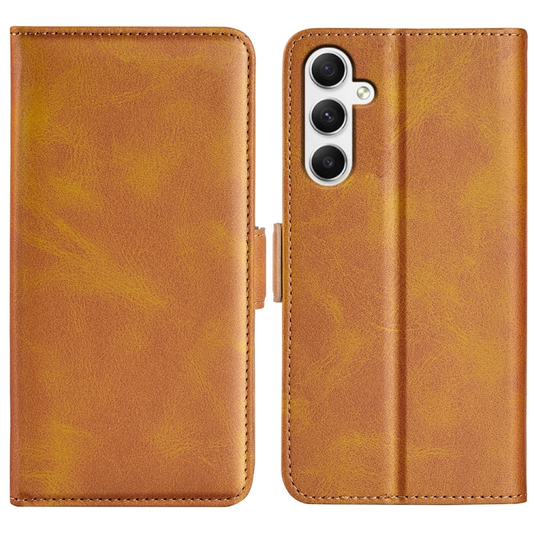 Dual-side Magnetic Buckle Horizontal Flip Leather Phone Case, For Samsung Galaxy A16, For Samsung Galaxy S24 FE 5G, For Samsung Galaxy Xcover 7 Pro, For Samsung Galaxy M55 5G, For Samsung Galaxy M15 5G, For Samsung Galaxy A55, For Samsung Galaxy A35   ...