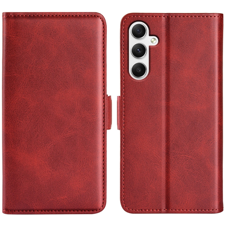 Dual-side Magnetic Buckle Horizontal Flip Leather Phone Case, For Samsung Galaxy A16, For Samsung Galaxy S24 FE 5G, For Samsung Galaxy Xcover 7 Pro, For Samsung Galaxy M55 5G, For Samsung Galaxy M15 5G, For Samsung Galaxy A55, For Samsung Galaxy A35   ...