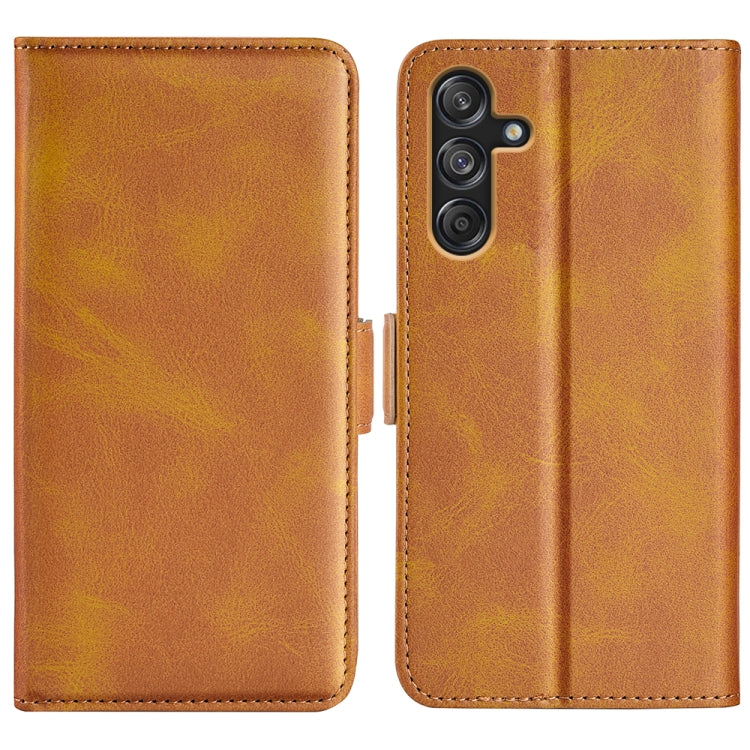 Dual-side Magnetic Buckle Horizontal Flip Leather Phone Case, For Samsung Galaxy A16, For Samsung Galaxy S24 FE 5G, For Samsung Galaxy Xcover 7 Pro, For Samsung Galaxy M55 5G, For Samsung Galaxy M15 5G, For Samsung Galaxy A55, For Samsung Galaxy A35   ...
