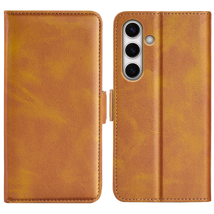 Dual-side Magnetic Buckle Horizontal Flip Leather Phone Case, For Samsung Galaxy S25 Edge 5G, For Samsung Galaxy A06 5G, For Samsung Galaxy A26, For Samsung Galaxy A36, For Samsung Galaxy S25 5G, For Samsung Galaxy S25+ 5G, For Samsung Galaxy S25 Ultra...